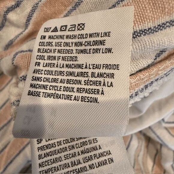 American Eagle Linen Blend High-Waisted Side Button Culottes Lined Size Medium - Picture 8 of 13